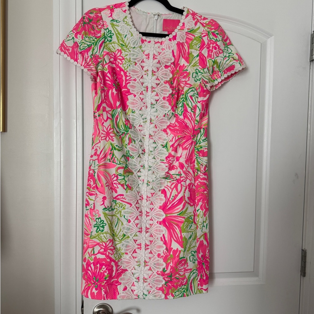 Lilly Pulitzer Pink and Green Floral Dress